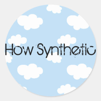 Synthetic Cloud Classic Round Sticker