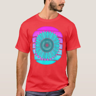 Synthwave 80s Art Vaporwave Flower Blossom Retro S T-Shirt