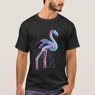 Synthwave Aesthetic Flamingo Vaporwave Design T-Shirt