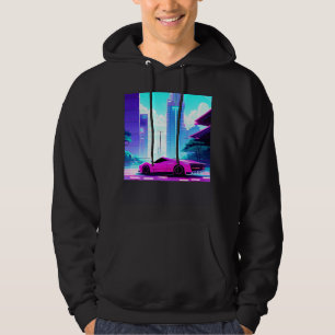 Synthwave car outrun retrowave futuresynth sci fi hoodie