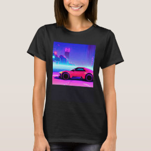 Synthwave car outrun retrowave futuresynth sci fi T-Shirt