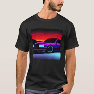 Synthwave car outrun retrowave futuresynth sci fi  T-Shirt