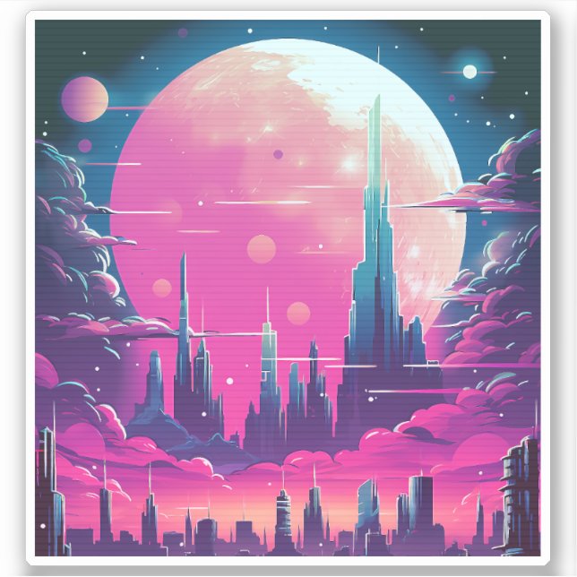 Synthwave City Skyline (Front)