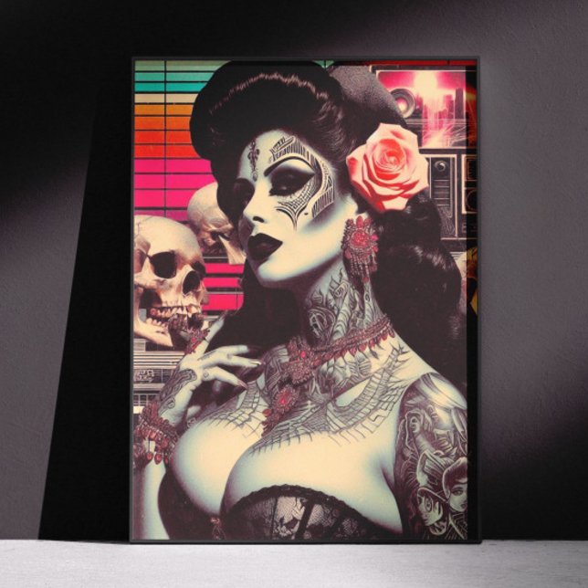 Synthwave Creepy Pin-up Poster (Creator Uploaded)