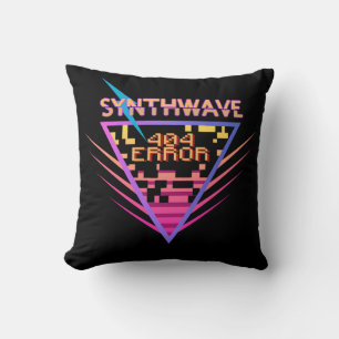 Synthwave Error 404 Cushion