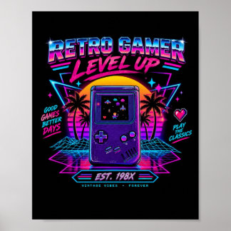 Synthwave Neon Arcade Gaming Wall Art