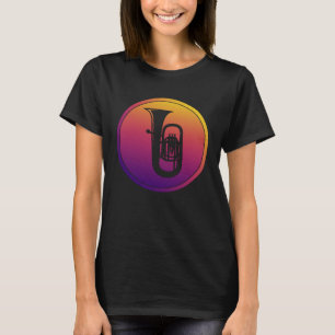 Synthwave Orchestra Instrument Retrowave Tuba Musi T-Shirt