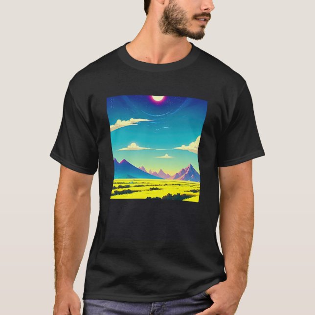 Synthwave outrun retrowave futuresynth sci fi  15 T-Shirt (Front)