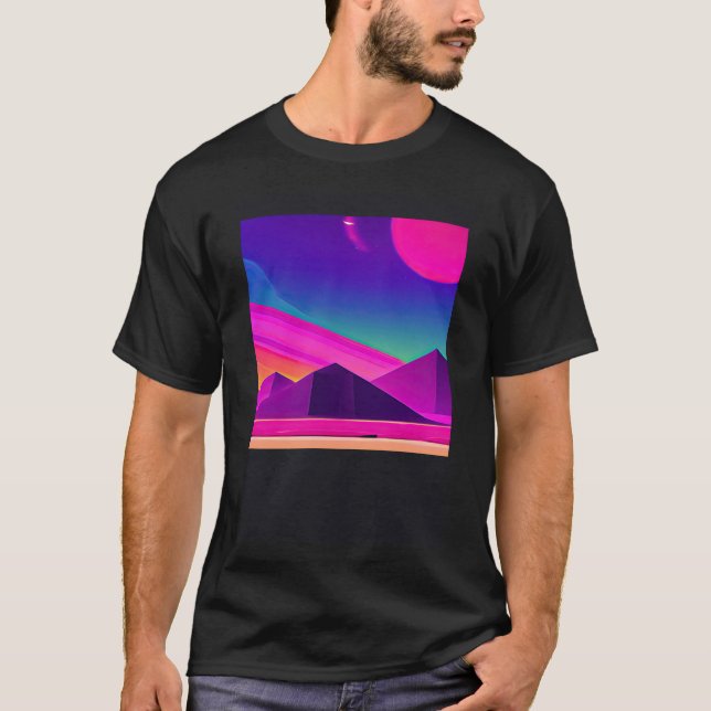 Synthwave outrun retrowave futuresynth sci fi  20 T-Shirt (Front)