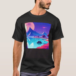 Synthwave outrun retrowave futuresynth sci fi 5 T-Shirt