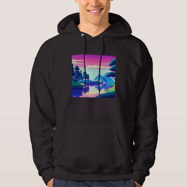 Synthwave outrun retrowave futuresynth sci fi  81 hoodie (Front)