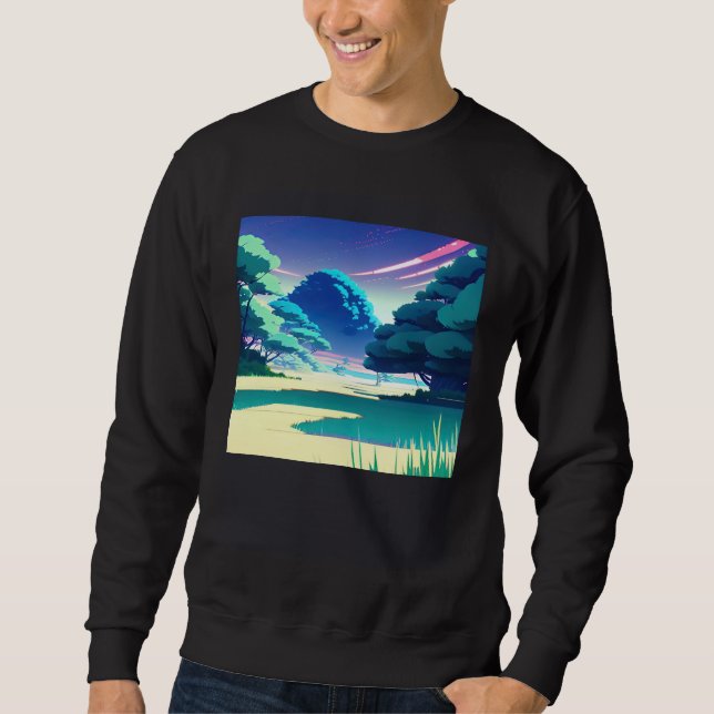 Synthwave outrun retrowave futuresynth sci fi  82 sweatshirt (Front)