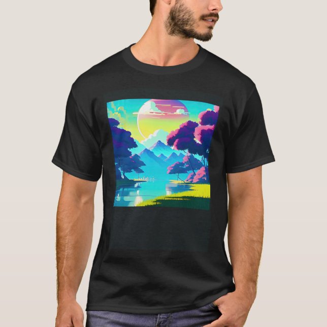 Synthwave outrun retrowave futuresynth sci fi  84 T-Shirt (Front)