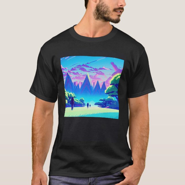 Synthwave outrun retrowave futuresynth sci fi  89 T-Shirt (Front)