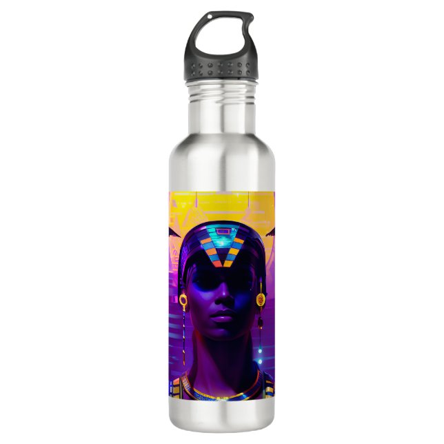 Synthwave Pharaoh 710 Ml Water Bottle (Front)