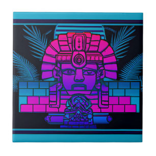 Synthwave Pharaoh Ceramic Tile