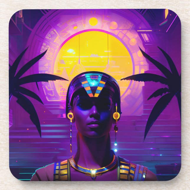 Synthwave Pharaoh Coaster (Front)