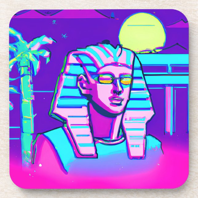Synthwave Pharaoh Coaster (Front)