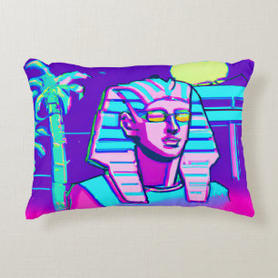 Synthwave Pharaoh Decorative Cushion