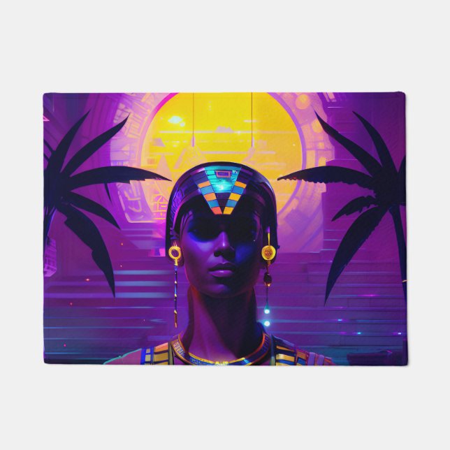 Synthwave Pharaoh Doormat (Front)
