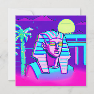Synthwave Pharaoh Invitation