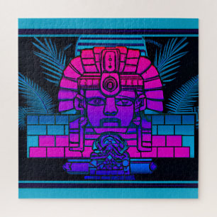 Synthwave Pharaoh Jigsaw Puzzle