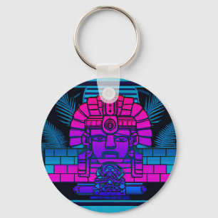 Synthwave Pharaoh Key Ring