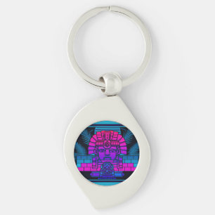 Synthwave Pharaoh Key Ring
