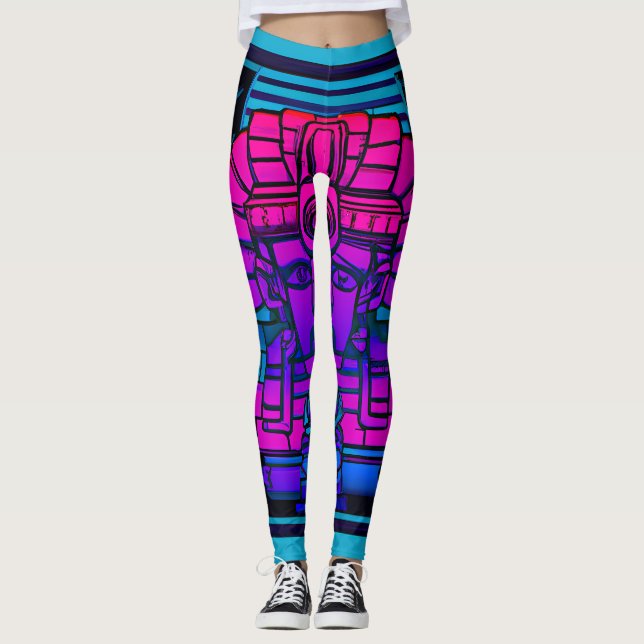 Synthwave Pharaoh Leggings (Front)