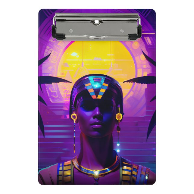Synthwave Pharaoh Mini Clipboard (Front)