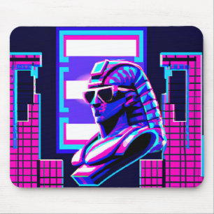 Synthwave Pharaoh Mouse Pad