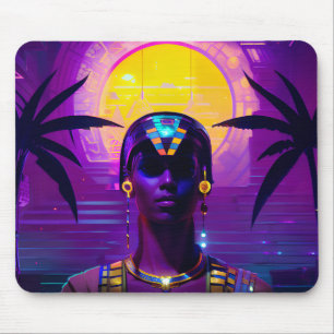 Synthwave Pharaoh Mouse Pad
