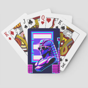 Synthwave Pharaoh Playing Cards