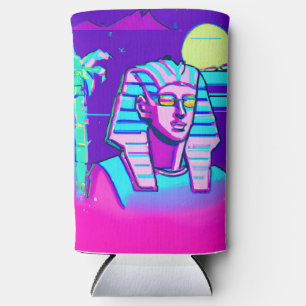Synthwave Pharaoh Seltzer Can Cooler