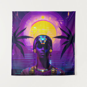 Synthwave Pharaoh Tapestry