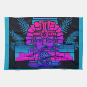 Synthwave Pharaoh Tea Towel