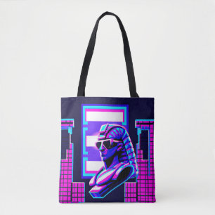 Synthwave Pharaoh Tote Bag