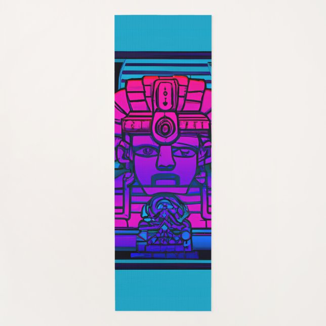 Synthwave Pharaoh Yoga Mat (Front)