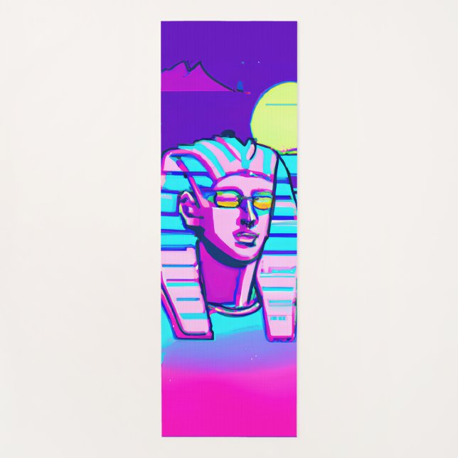 Synthwave Pharaoh Yoga Mat (Front)