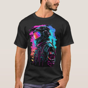 Synthwave Retrowave Astronaut Retro Graphic T-Shirt