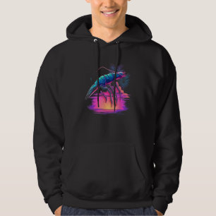 Synthwave Shrimp  Vaporwave Crawfish  Retro 90s Cr Hoodie
