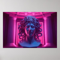 Synthwave Sirens: Vaporwave Encounter with Medusa