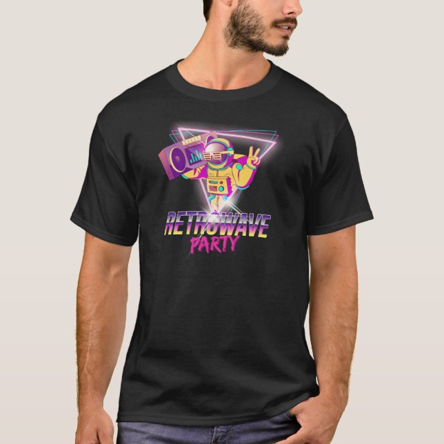 Synthwave Space: Retrowave party T-Shirt (Front)
