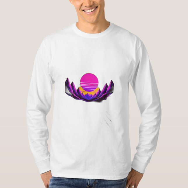 synthwave-style sunset T-Shirt (Front)