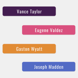 Synthwave Sunset Colours Waterproof Name Labels