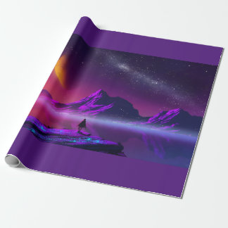synthwave vaporwave cyberpunk retro colours large  wrapping paper
