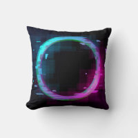 Synthwave Vaporwave Retrowave Glitch Circle with b