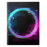 Synthwave Vaporwave Retrowave Glitch Circle with b