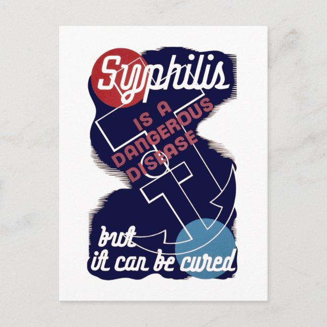 Syphilis is a Dangerous Disease Postcard (Front)