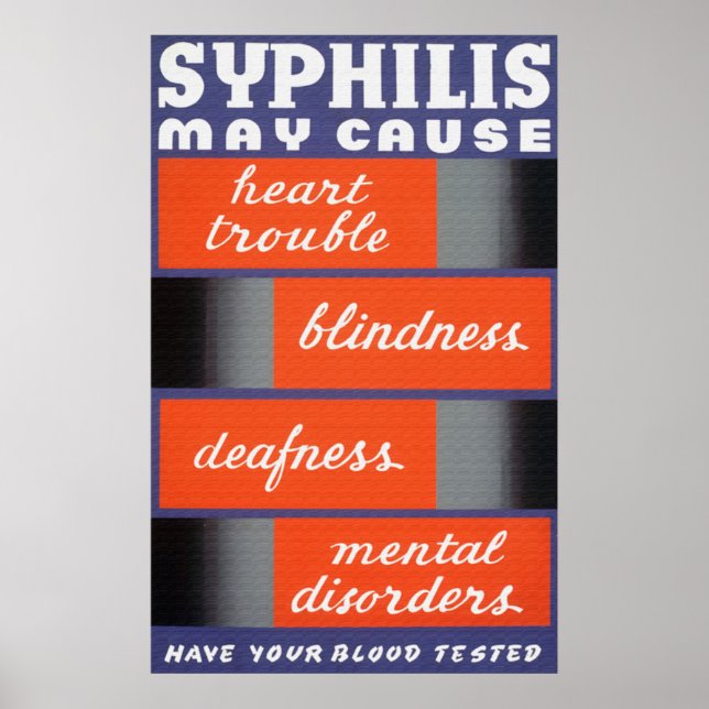 Syphilis May Cause Poster (Front)